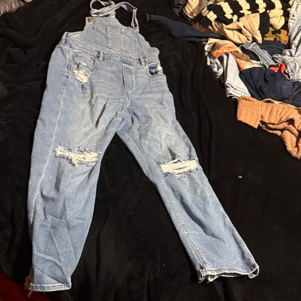 American Eagle Outfitters Light Blue Women Jeans Overalls